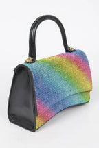 Rhinestone Top Handle Flap Bag | Mixtshop LLC