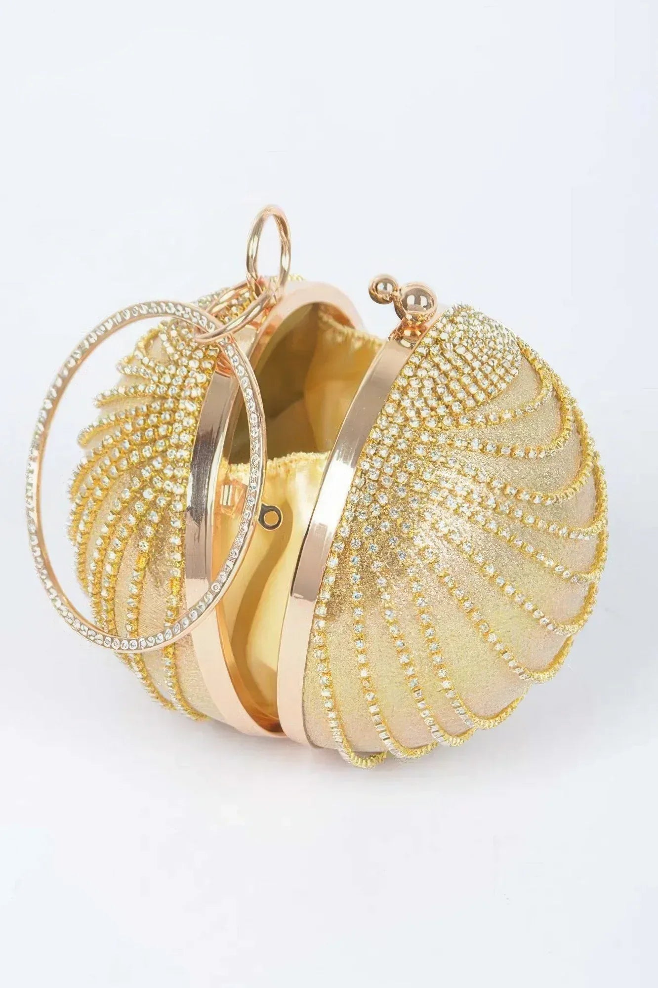 Rhinestone Round Party Clutch | Mixtshop LLC