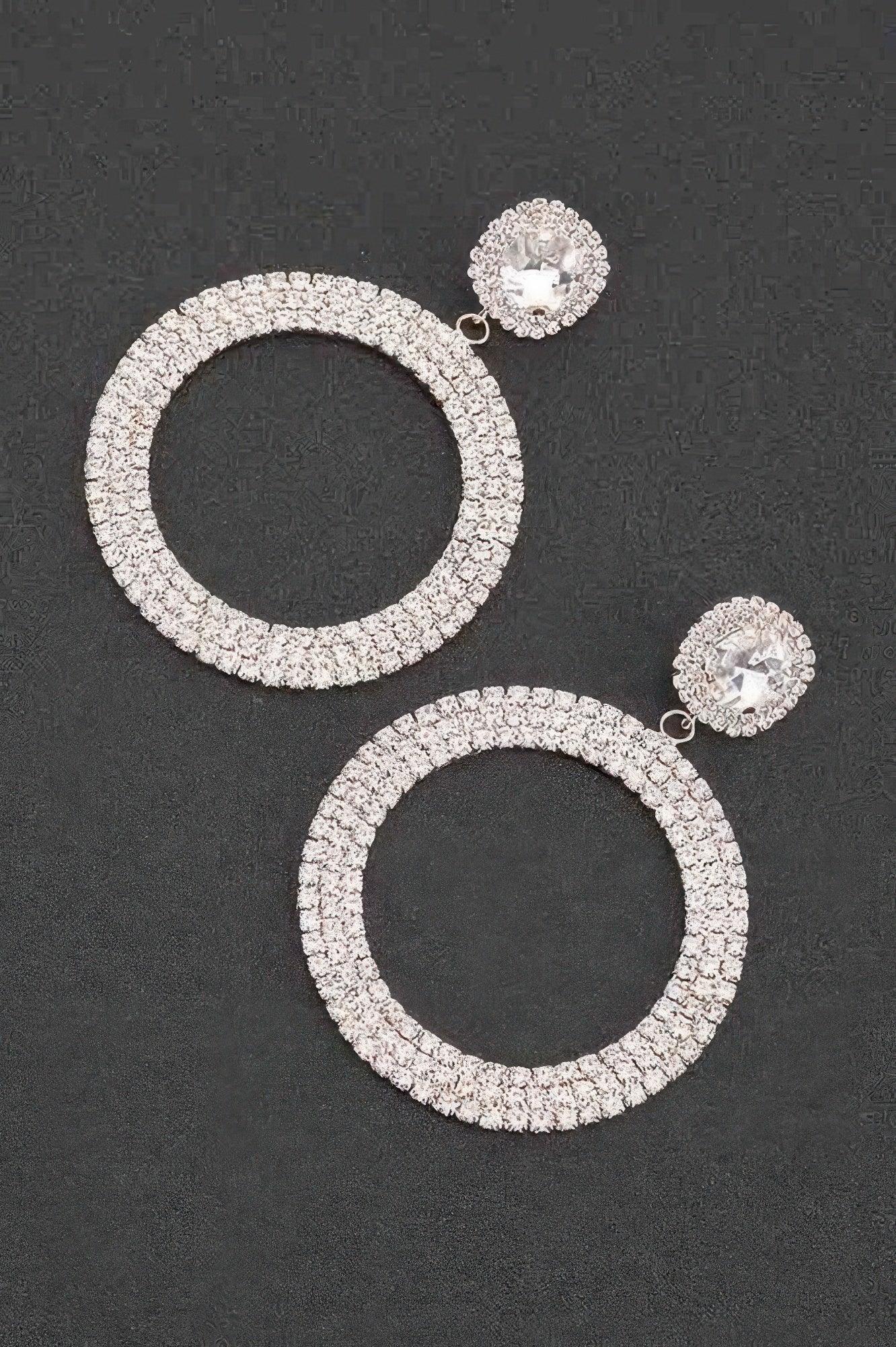 Luxury Rhinestone Circular Earrings | Mixtshop LLC