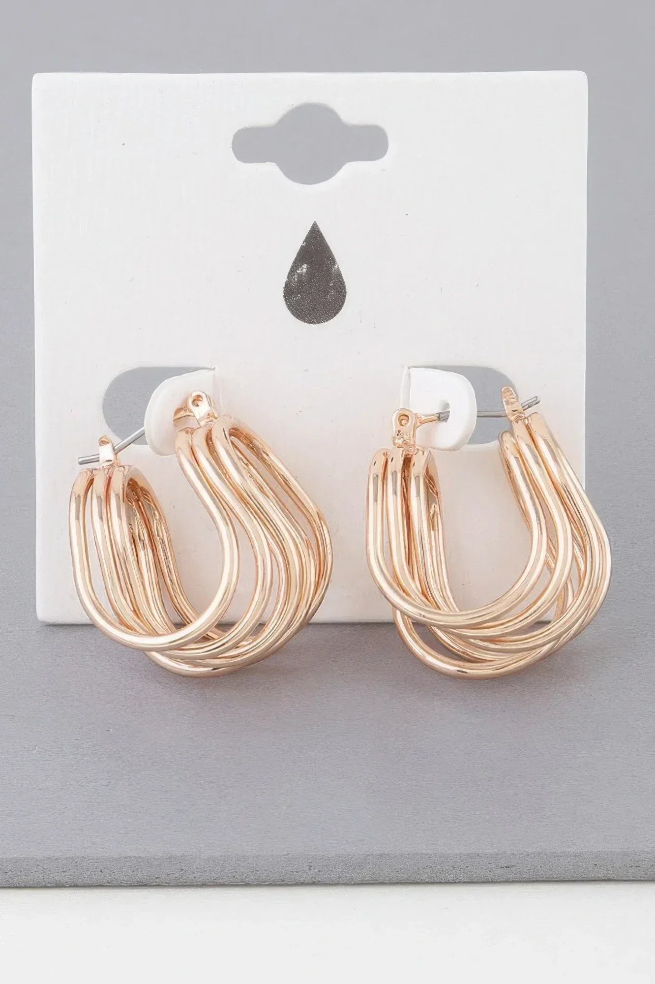 Triple Shiny Wire Wrap Around Hoop Earrings | Mixtshop LLC