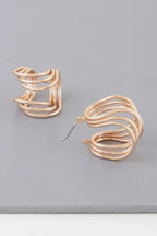 Triple Shiny Wire Wrap Around Hoop Earrings | Mixtshop LLC