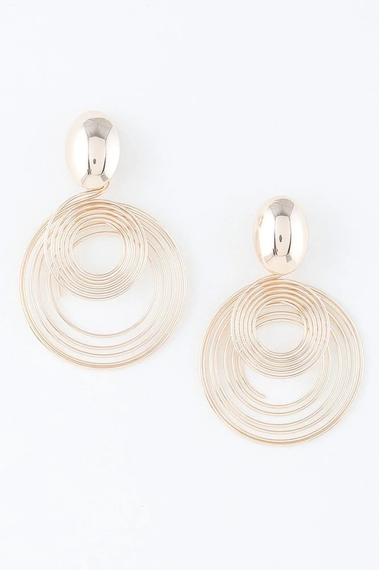 Multi Modern Delicate Spiral Drop Earrings | Mixtshop LLC