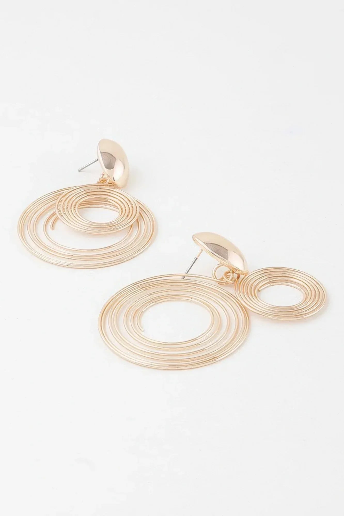 Multi Modern Delicate Spiral Drop Earrings | Mixtshop LLC