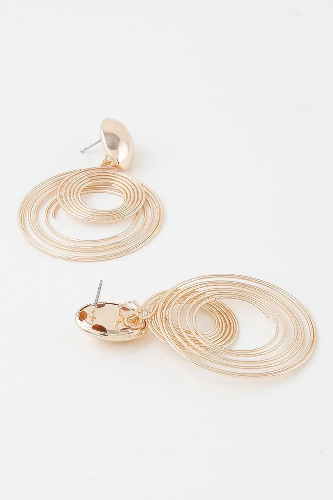 Multi Modern Delicate Spiral Drop Earrings | Mixtshop LLC
