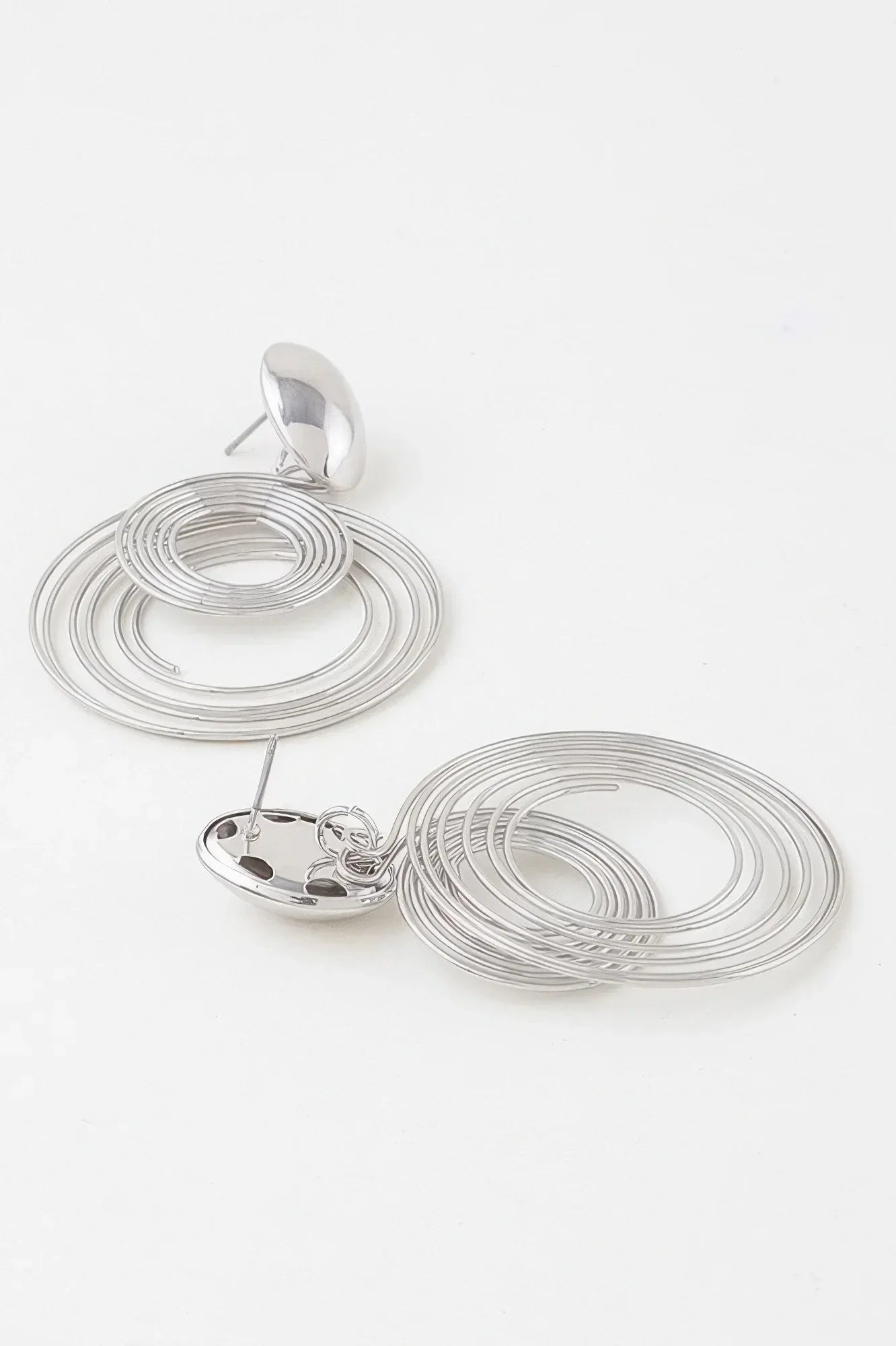 Multi Modern Delicate Spiral Drop Earrings | Mixtshop LLC