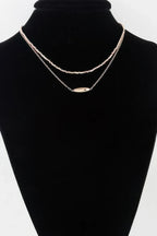 Double Cube Beaded Oval Chain Necklace | Mixtshop LLC