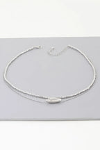 Double Cube Beaded Oval Chain Necklace | Mixtshop LLC