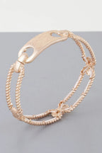 Multi Shiny Twisted Plate Cuff Bracelet | Mixtshop LLC