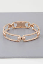 Multi Shiny Twisted Plate Cuff Bracelet | Mixtshop LLC