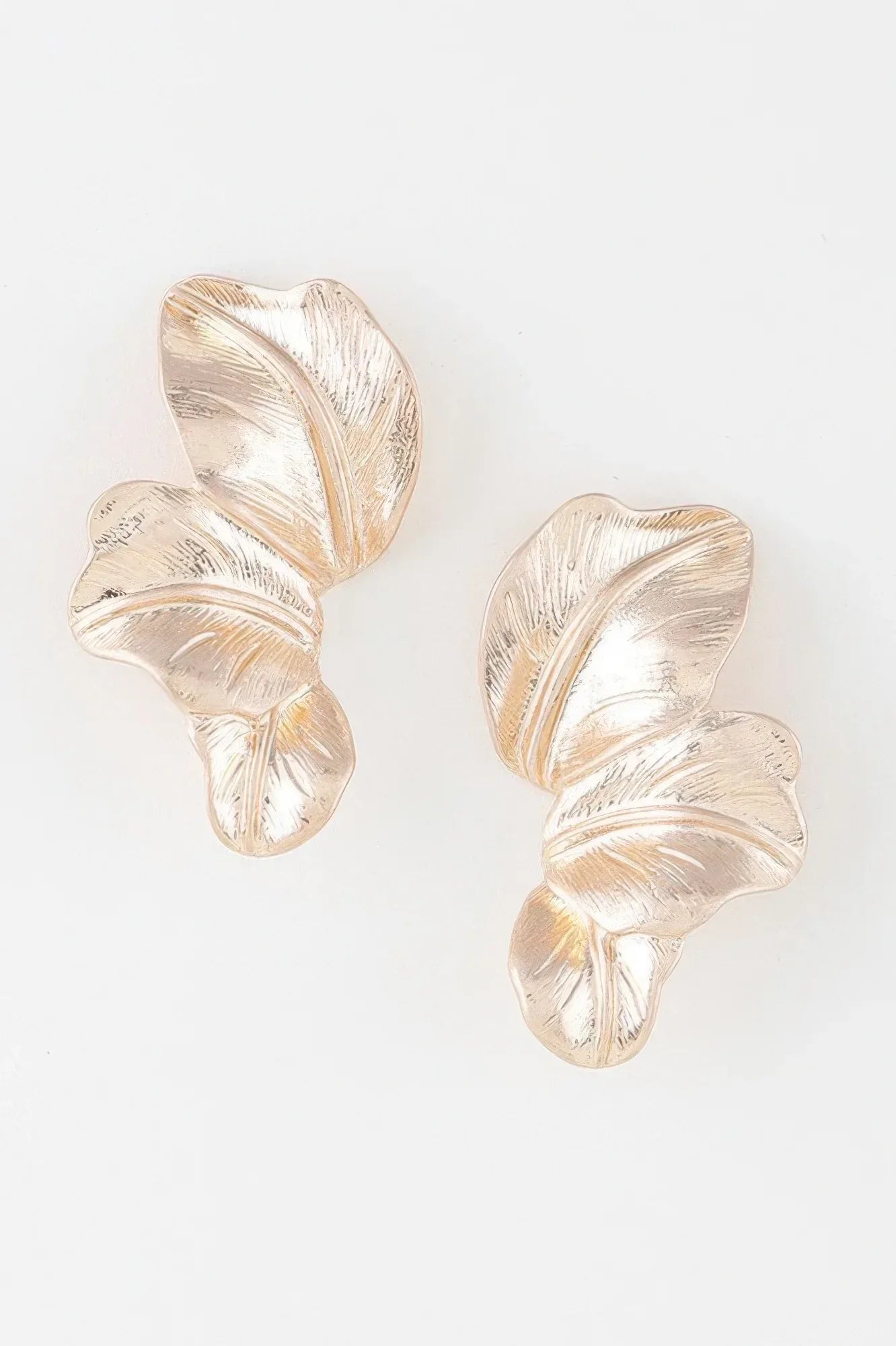 Shiny Triple Monstera Leaf Dangle Earrings | Mixtshop LLC Main image