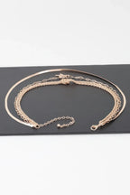 Multi Metallic Toggle Link Chain Tied Necklace | Mixtshop LLC
