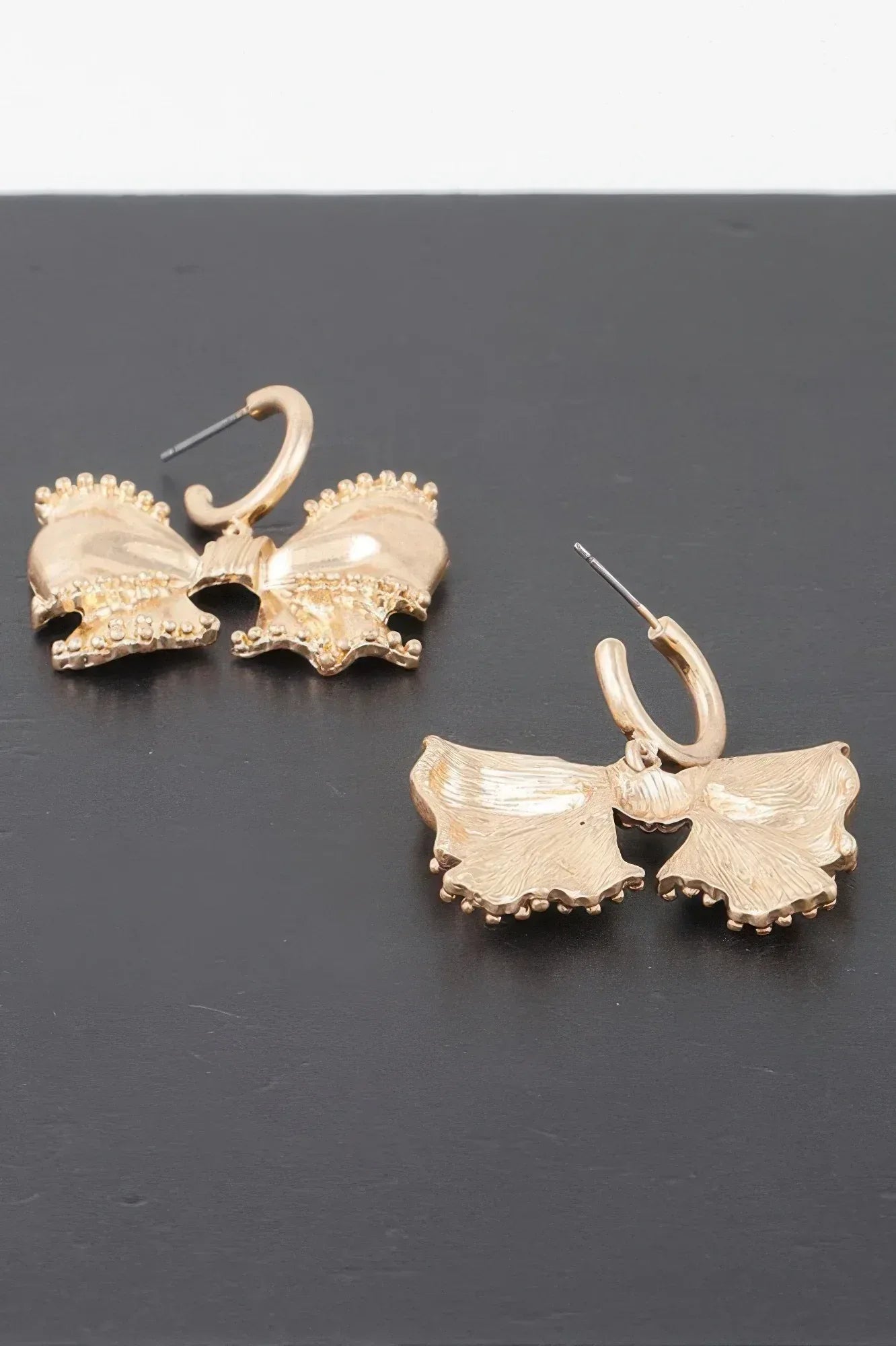 Beaded Ribbon Dangle Earrings Secondary image