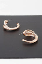 Ribbed Intertwined Hoop Earrings | Mixtshop LLC