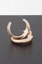 Ribbed Intertwined Hoop Earrings | Mixtshop LLC