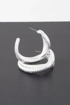 Ribbed Intertwined Hoop Earrings | Mixtshop LLC