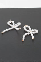 Pearl Stone Ribbon Earrings | Mixtshop LLC