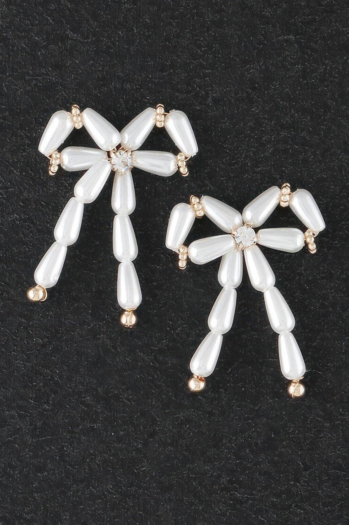 Multi Pearl Ribbon Earrings | Mixtshop LLC