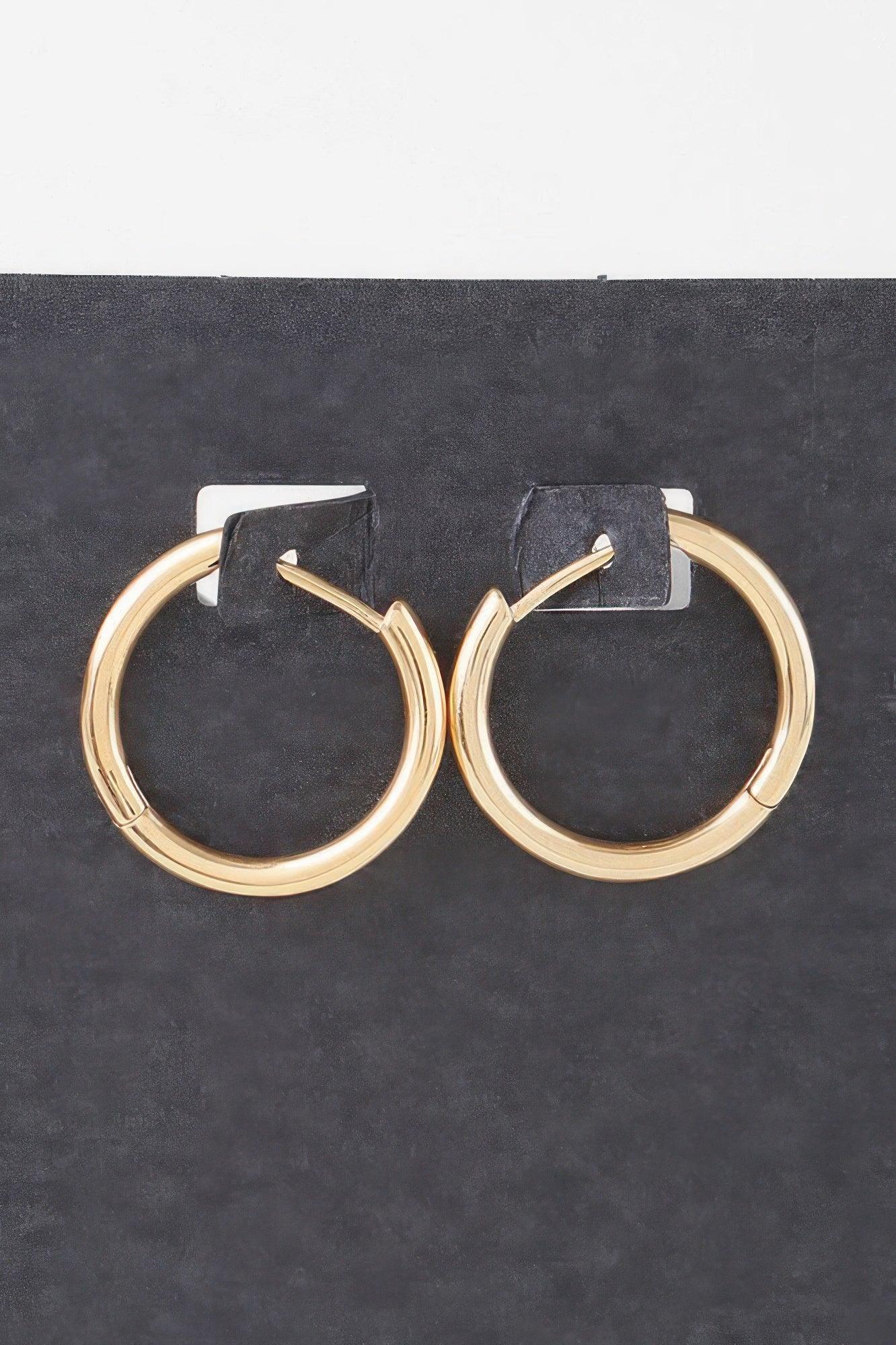 Minimal Shiny Clasp Earrings | Mixtshop LLC