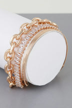 Multi Crystal Chain Bracelet | Mixtshop LLC