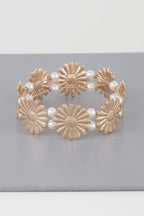 Pearled Sunflower Bracelet | Mixtshop LLC
