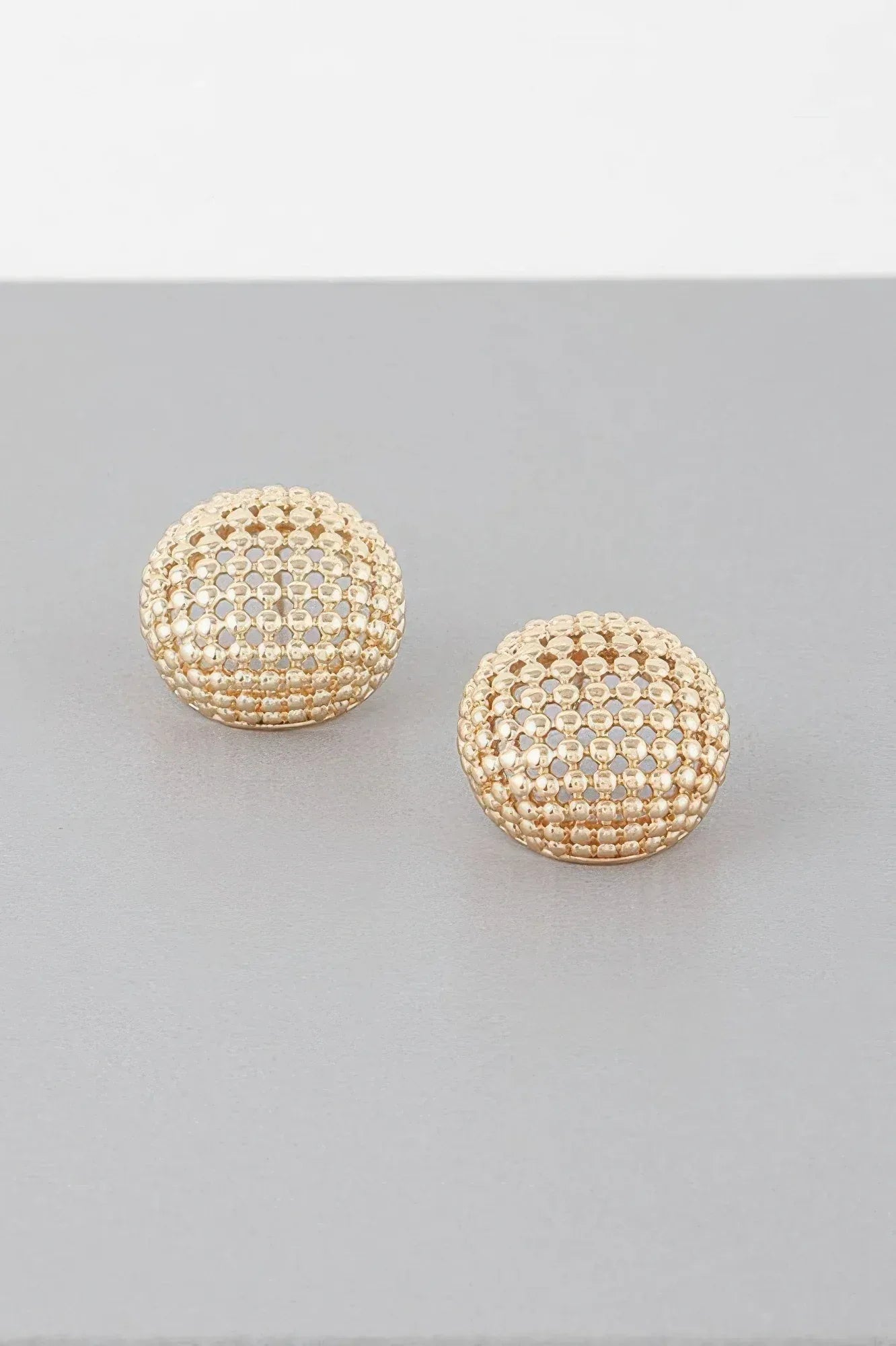 Beaded Dome Stud Earrings | Mixtshop LLC Main image