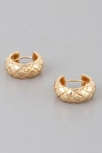 Quilted Hoop Earrings | Mixtshop LLC