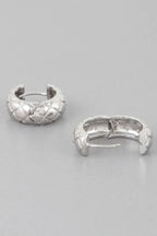 Quilted Hoop Earrings | Mixtshop LLC