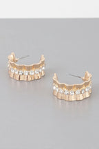 Jeweled Lace Hoop Earrings | Mixtshop LLC