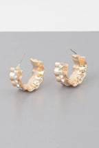 Jeweled Lace Hoop Earrings | Mixtshop LLC
