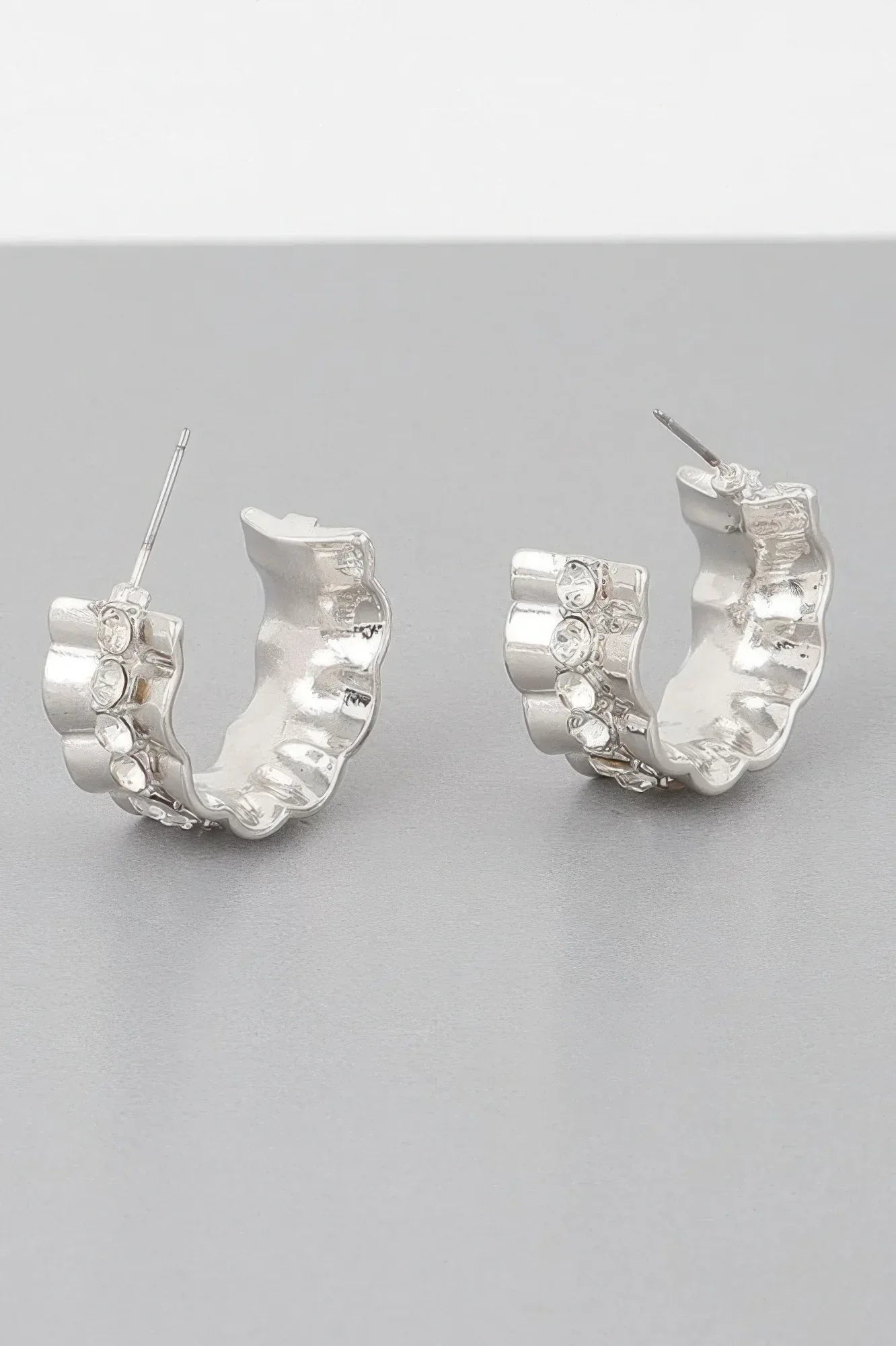 Jeweled Lace Hoop Earrings | Mixtshop LLC