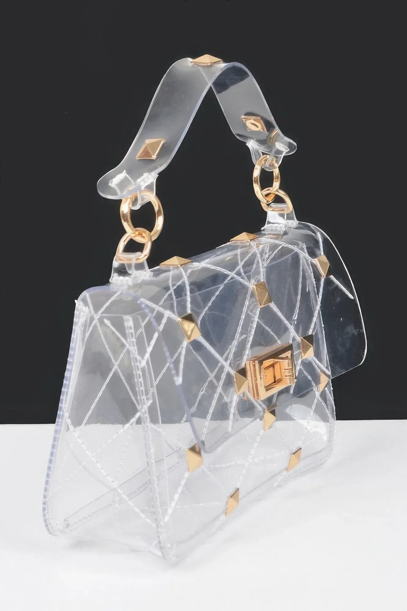 Studded Clear Handle Bag | Mixtshop LLC