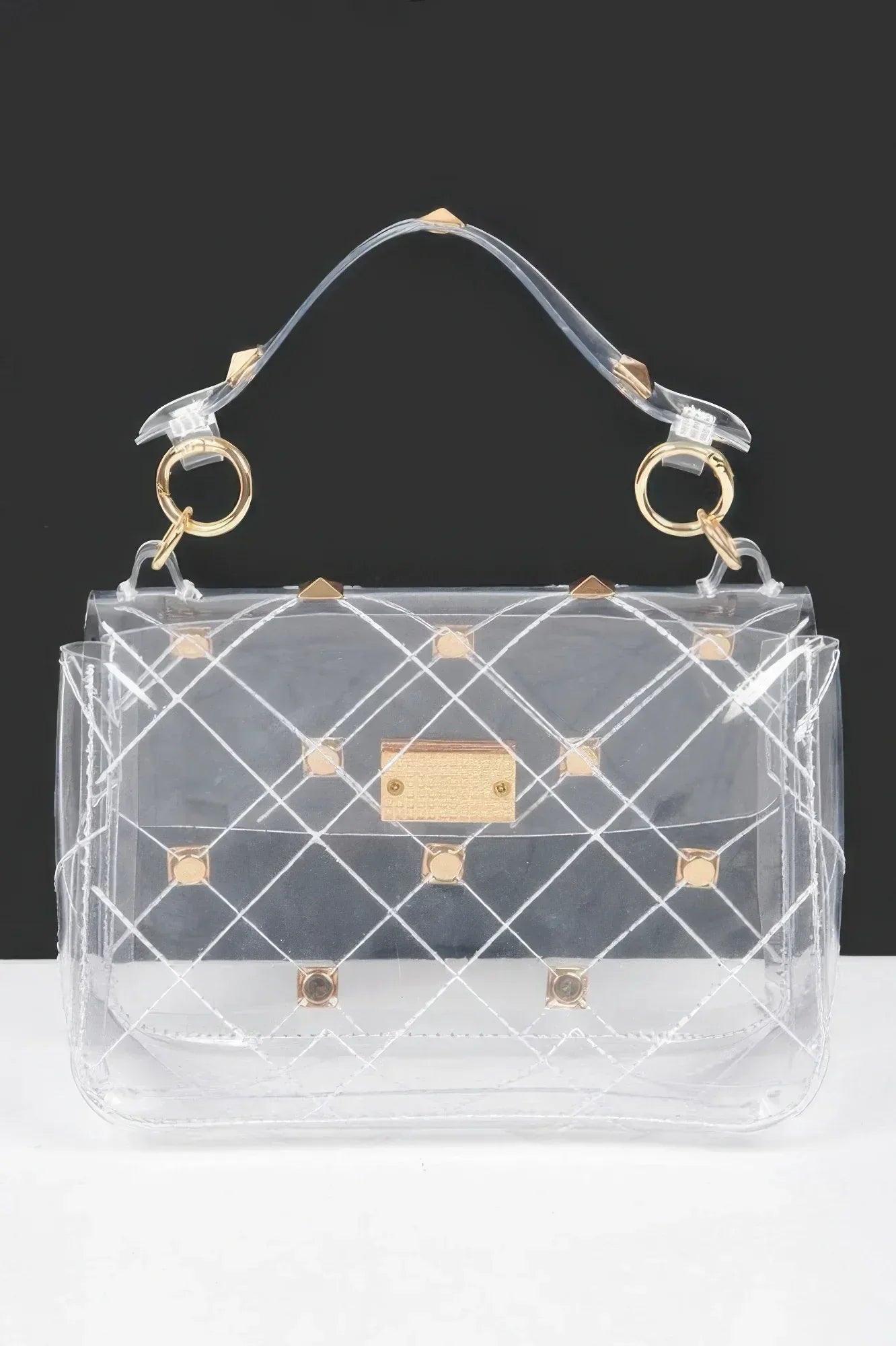 Studded Clear Handle Bag | Mixtshop LLC