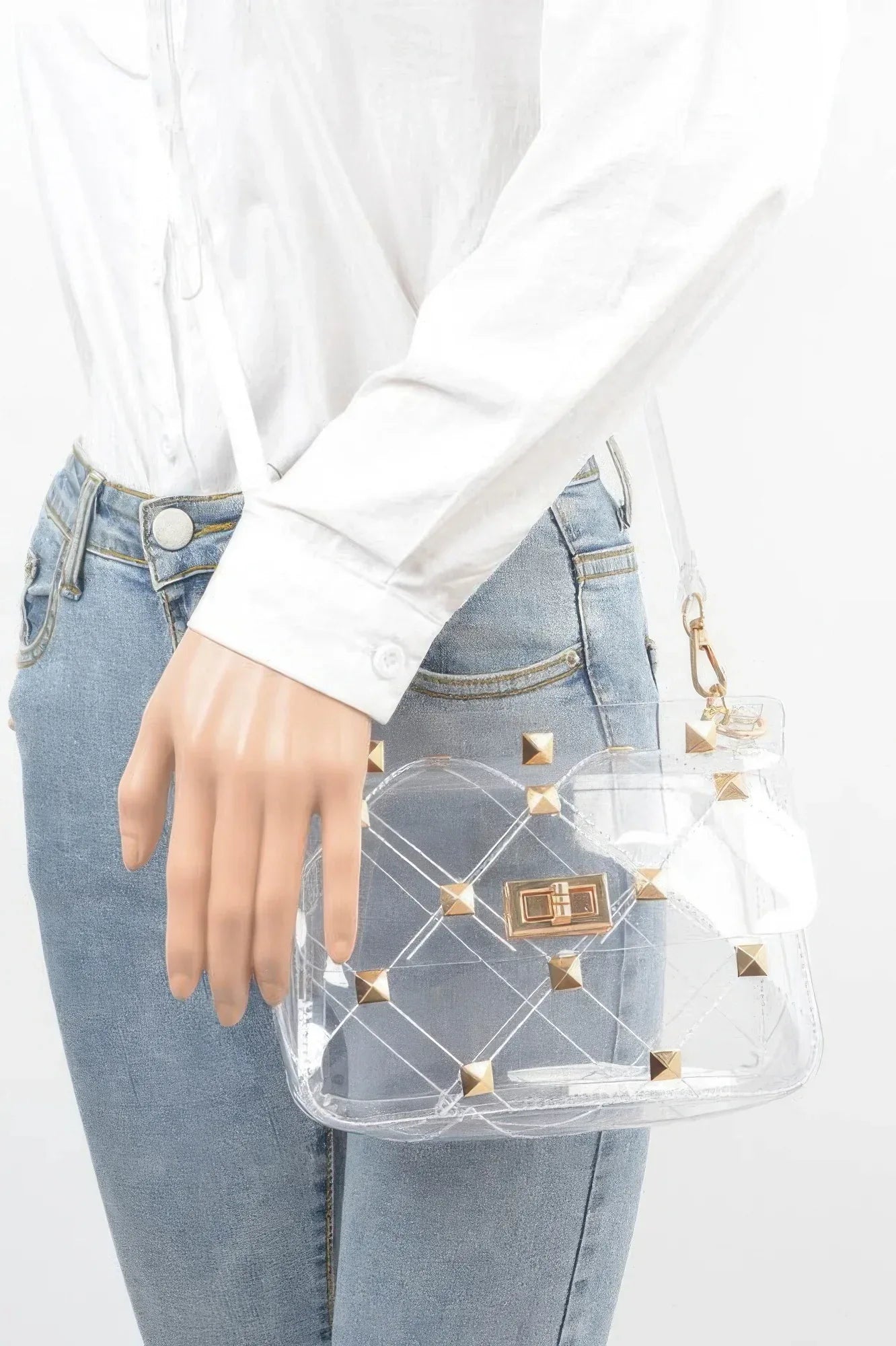 Studded Clear Handle Bag | Mixtshop LLC