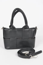 Faux Leather Braided Small Tote Bag | Mixtshop LLC