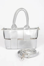 Faux Leather Braided Small Tote Bag | Mixtshop LLC