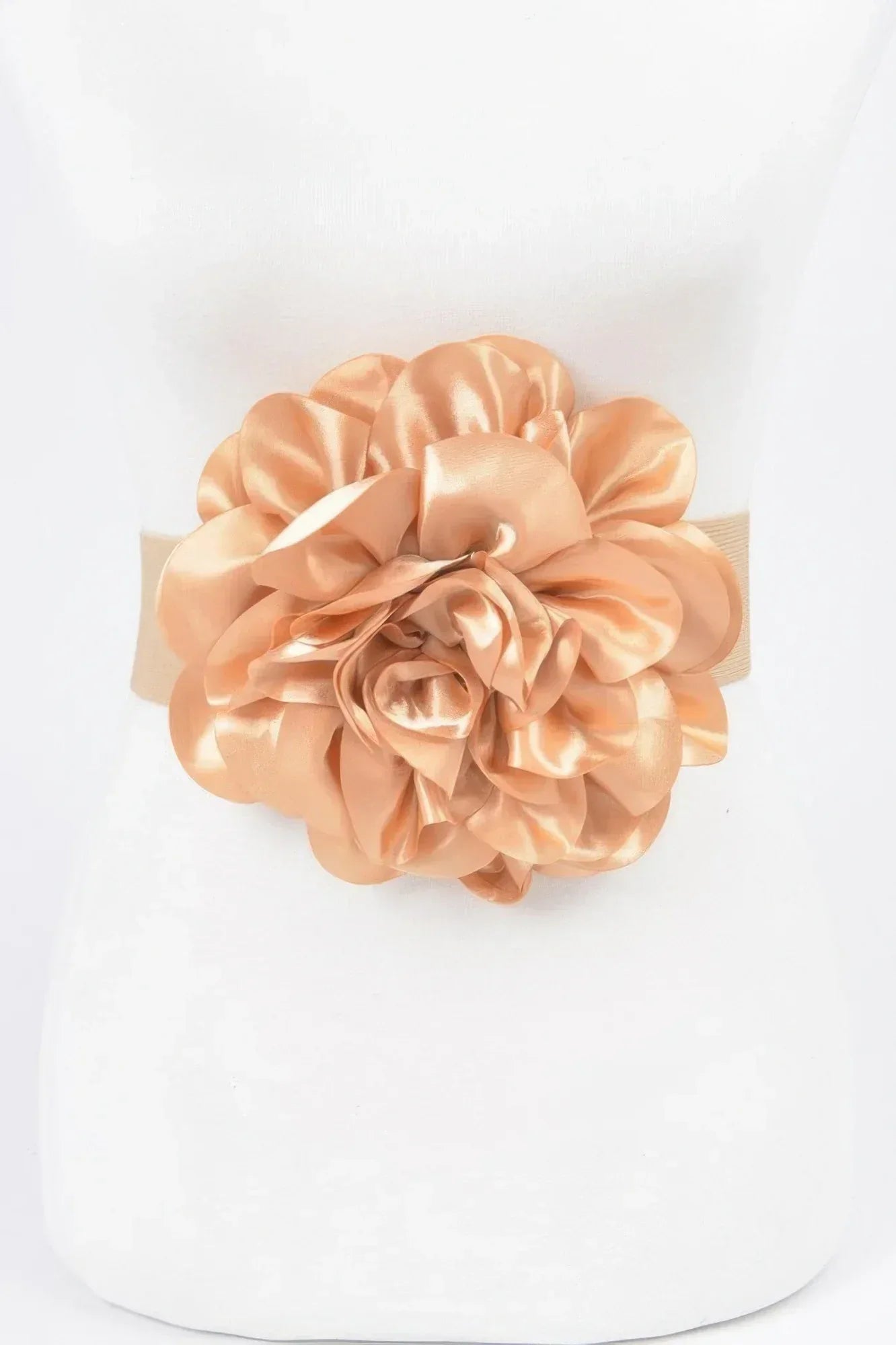 Satin Big Flower Elastic Belt | Mixtshop LLC Main image