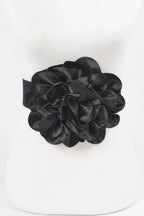 Satin Big Flower Elastic Belt | Mixtshop LLC