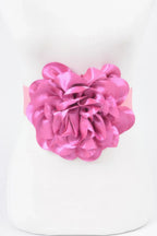 Satin Big Flower Elastic Belt | Mixtshop LLC