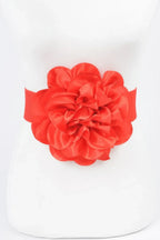 Satin Big Flower Elastic Belt | Mixtshop LLC