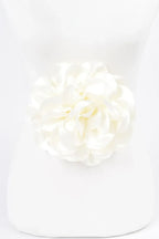 Satin Big Flower Elastic Belt | Mixtshop LLC