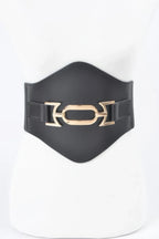 Faux Leather Wide Elastic Belt | Mixtshop LLC