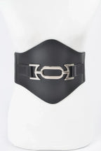 Faux Leather Wide Elastic Belt | Mixtshop LLC