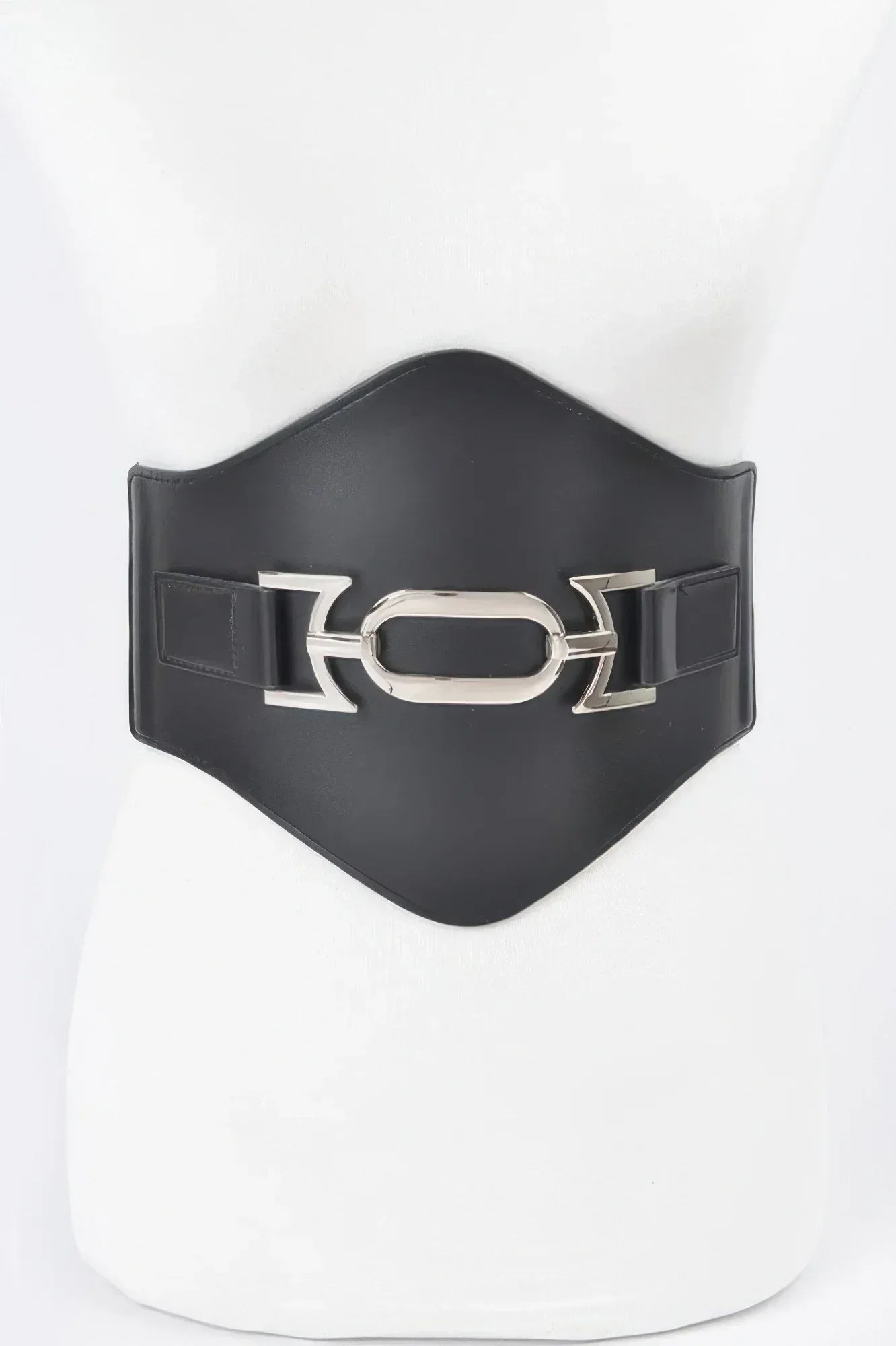 Faux Leather Wide Elastic Belt | Mixtshop LLC