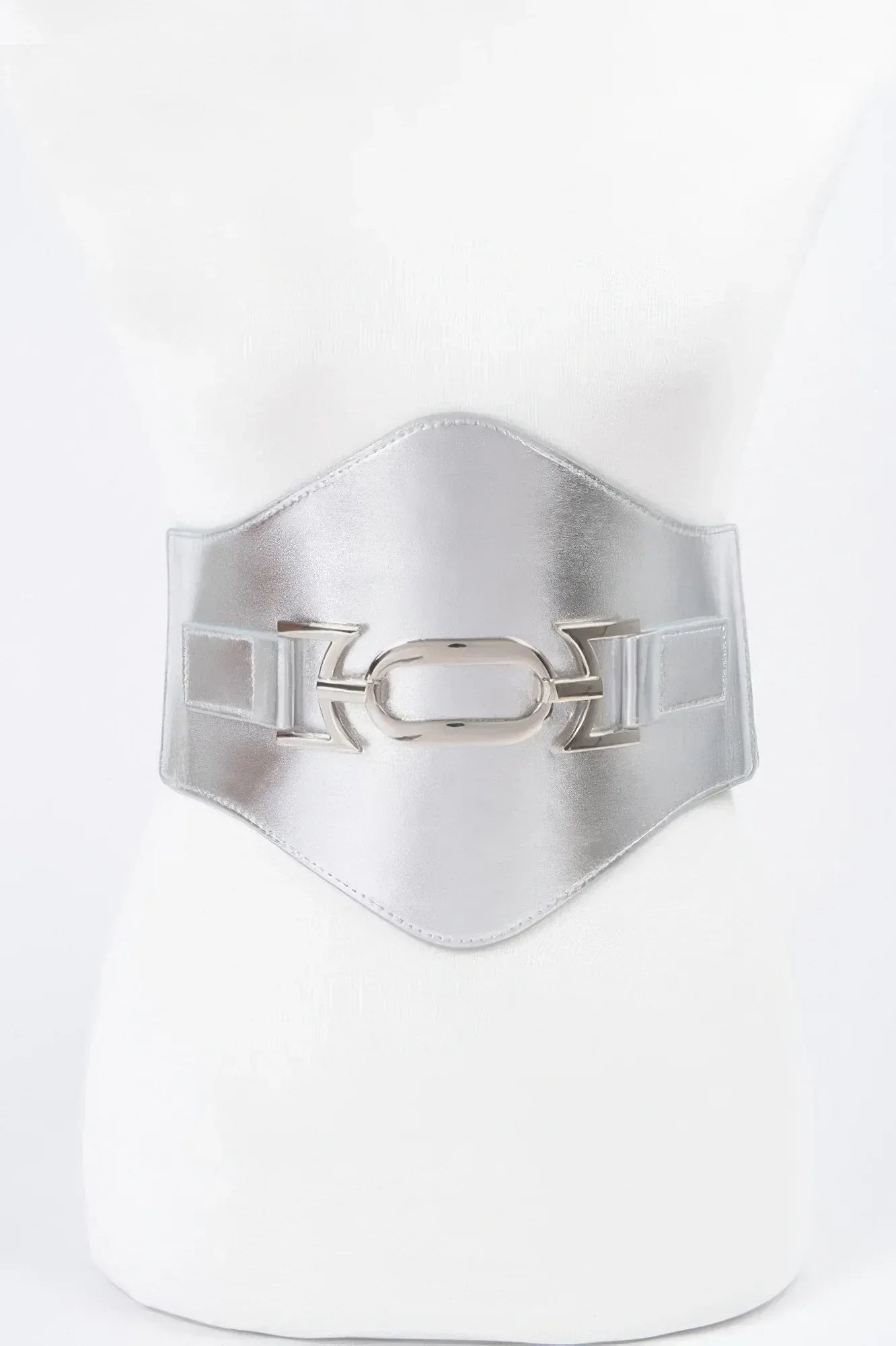 Faux Leather Wide Elastic Belt | Mixtshop LLC