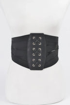 Faux Leather Corset Wide Elastic Belt | Mixtshop LLC