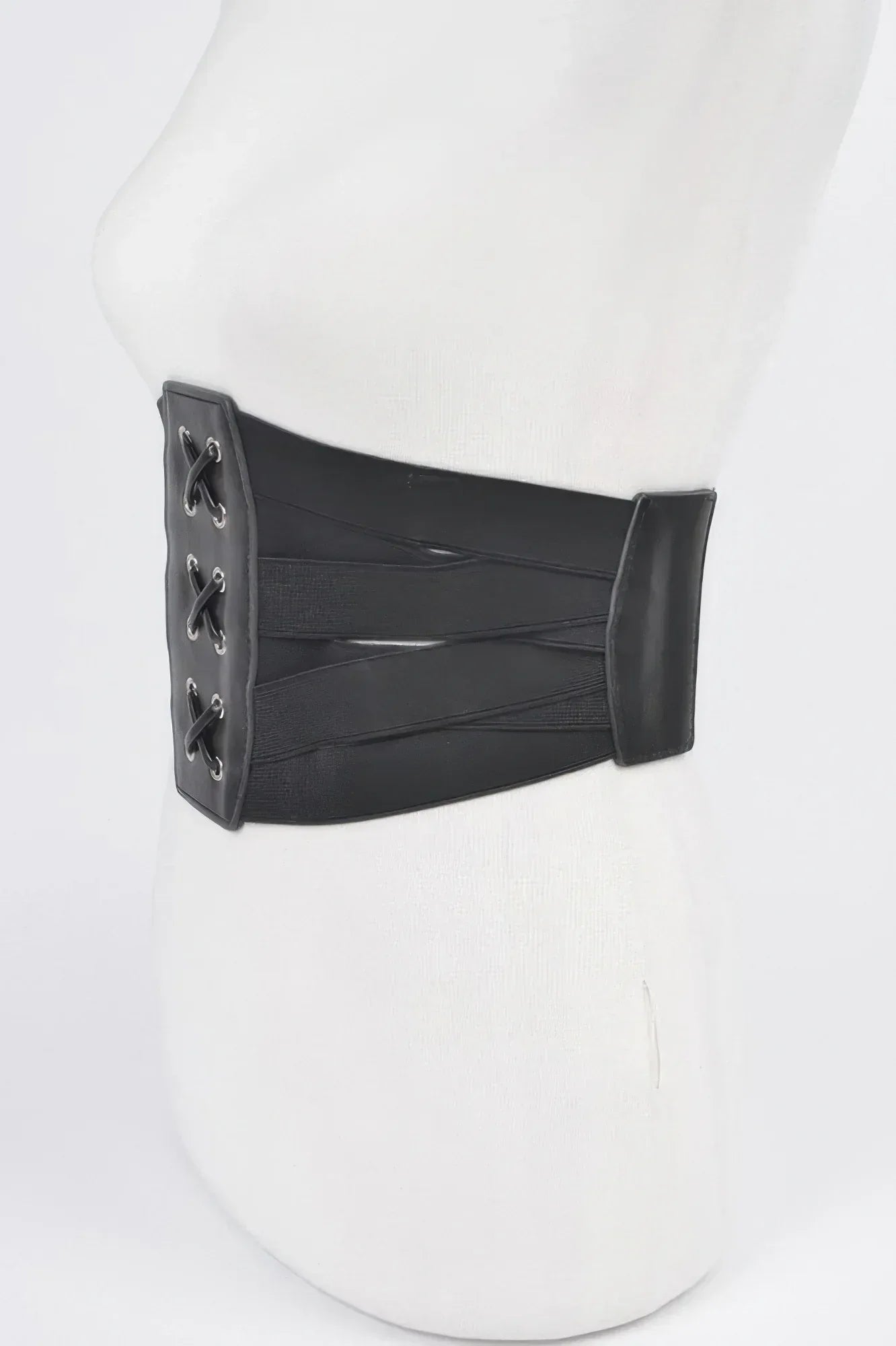 Faux Leather Corset Wide Elastic Belt | Mixtshop LLC