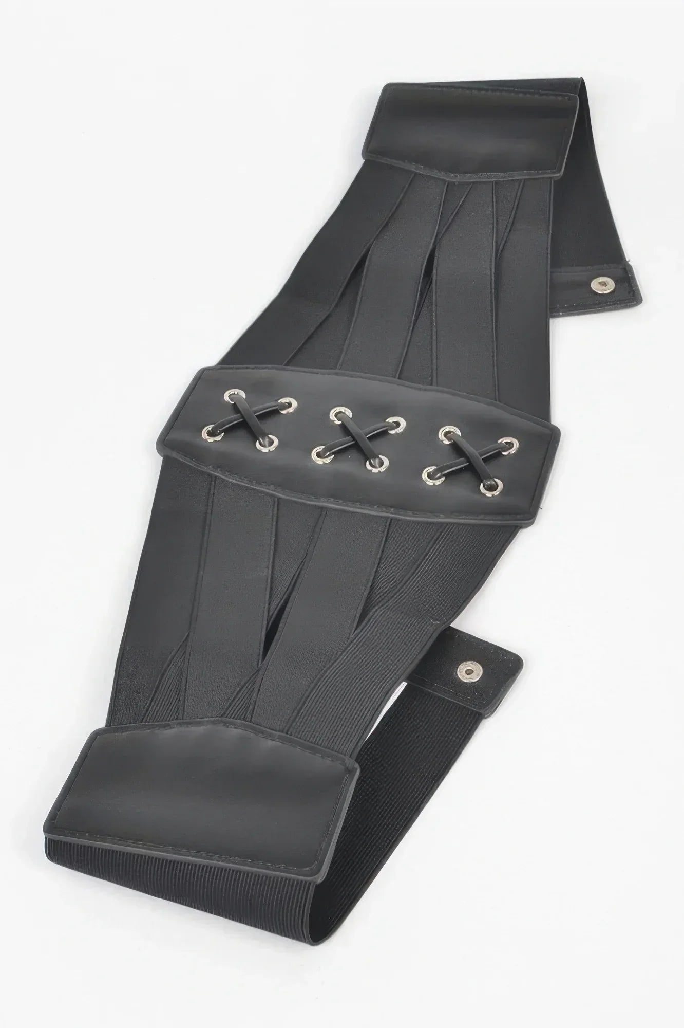 Faux Leather Corset Wide Elastic Belt | Mixtshop LLC