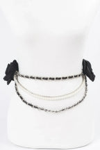 Two Flowers Multi Layered Chain Belt | Mixtshop LLC