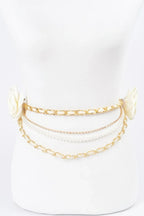 Two Flowers Multi Layered Chain Belt | Mixtshop LLC