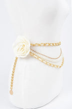 Two Flowers Multi Layered Chain Belt | Mixtshop LLC